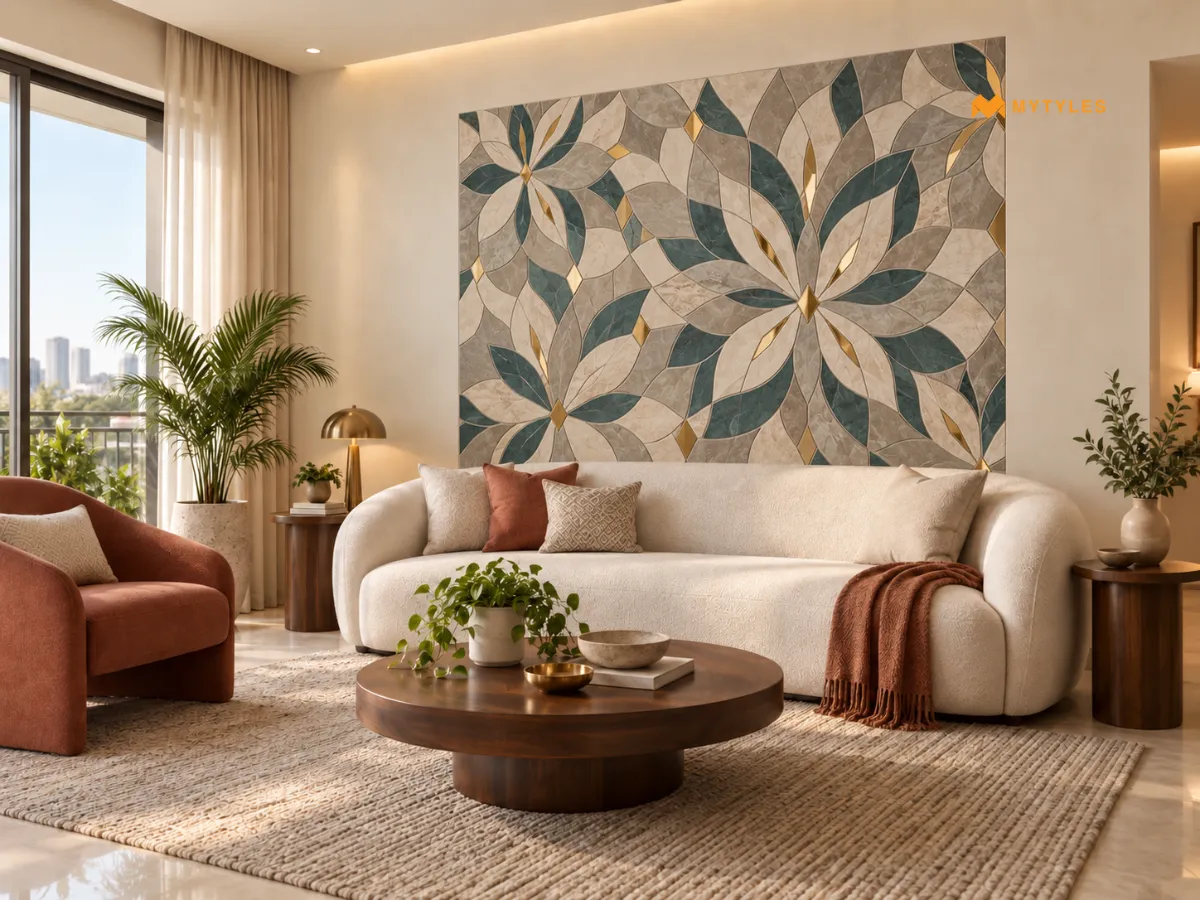 Gold Mirror Tiles for a Statement Wall